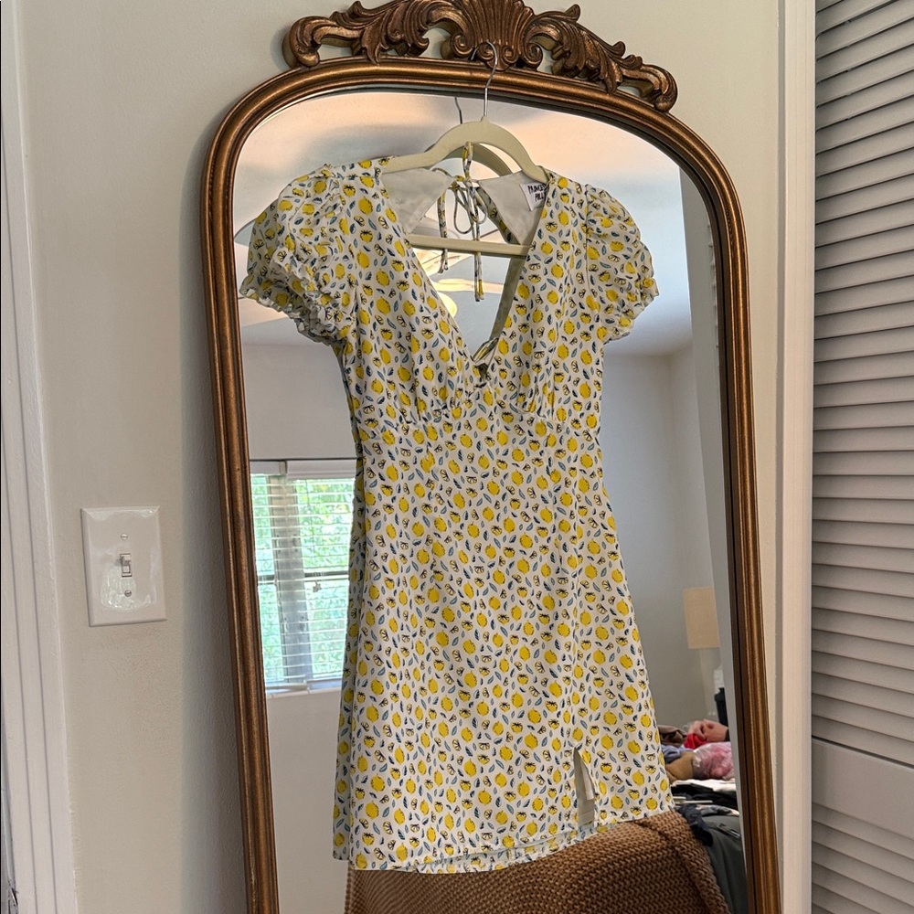 Princess Polly Floral Yellow and White Dress